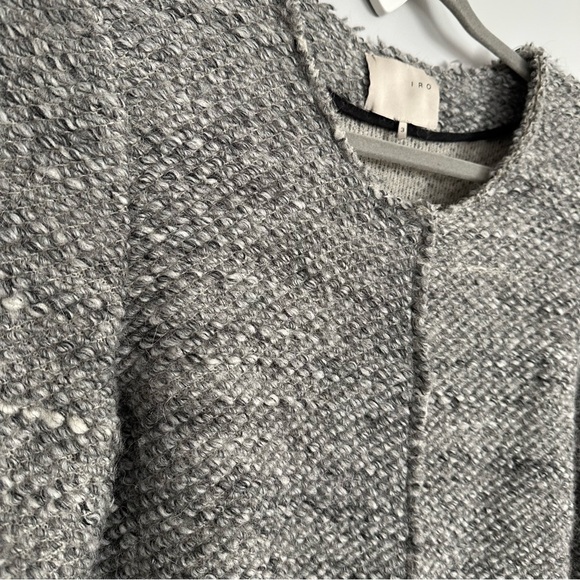 IRO Boucle Tweed Sweater Jacket Size 3 (Large) - Picture 6 of 11